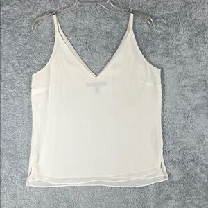 White House Black Market White Sleeveless Camisole